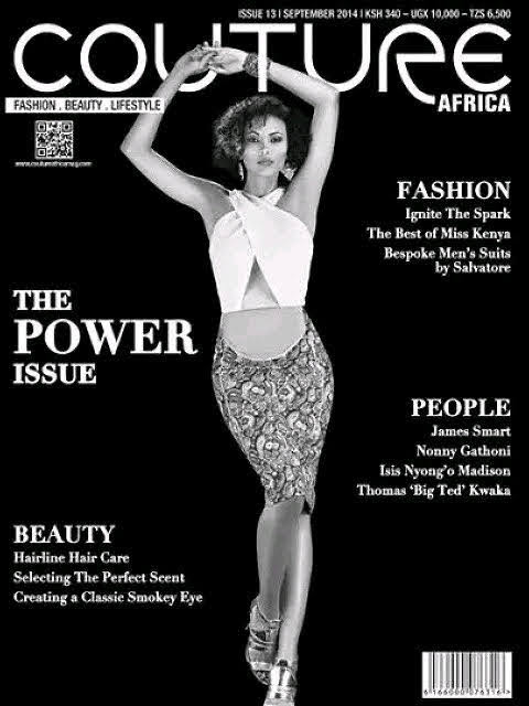 The September 2014 cover of Couture Africa magazine, 'The Power Issue'.